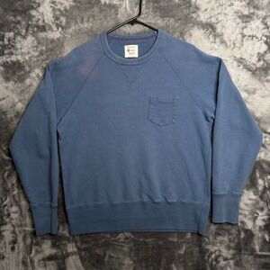 Todd Snyder Champion Blue Crewneck Pocket Size Medium Made in Canada Pullover